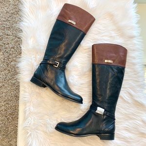 Coach Micha Black Chestnut Riding Boot 9.5